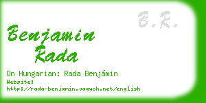 benjamin rada business card