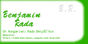 benjamin rada business card